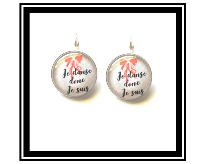 Earrings "I dance therefore I am" dance, dancer, dancer, slippers, ballerinas