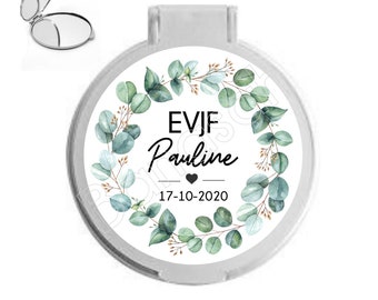 Custom pocket mirror for EVJF, bachelorette party, bridesmaid, witness ...