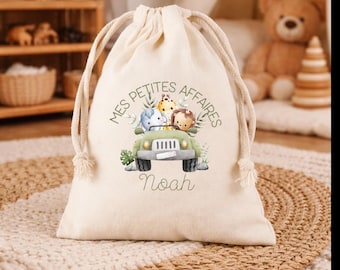 Personalized children's bag – Backpack / Drawstring bag / Tote bag – Personalized with name – Gift for newborn / nursery / preschool