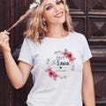 Personalized cotton t-shirt for bachelorette parties & brides-to-be! Perfect as a wedding gift, bridesmaid, or maid of honor. product logo
