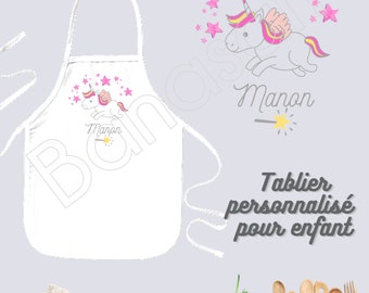 Customizable kitchen apron for child / Junior, Personalized birthday gift idea, original Christmas, apron for little chef