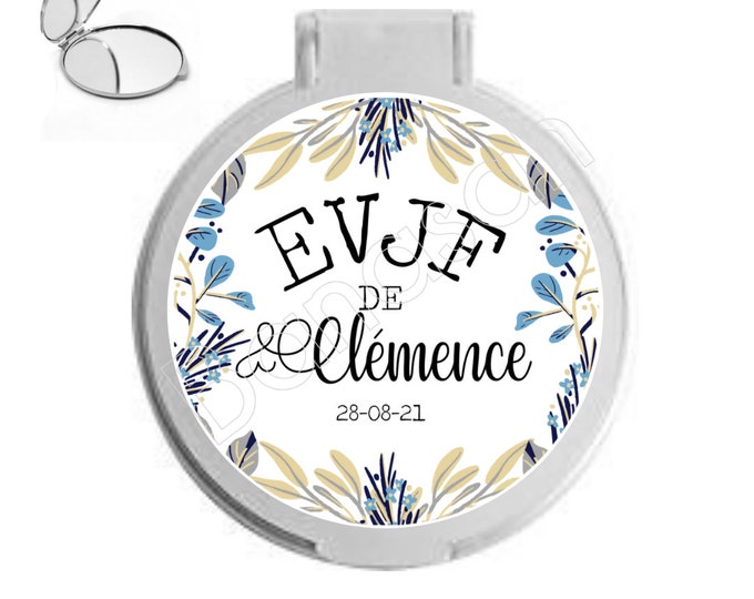 Custom pocket mirror for EVJF, bachelorette party, bridesmaid, witness ...