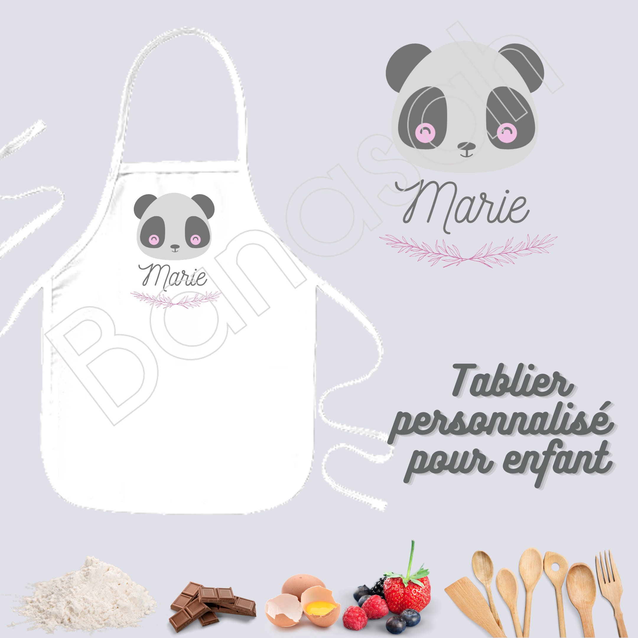 Tablier de Cuisine Personnalisable Pour Enfant/Junior, Idée Cadeau Personnalisé Anniversaire, Noël O