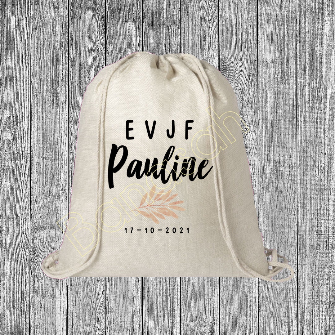 Sac à Dos en Personnalisé Evjf , Enterrement de Vie Jeune Fille avec Liens Coulissants Envoi Rapide 
