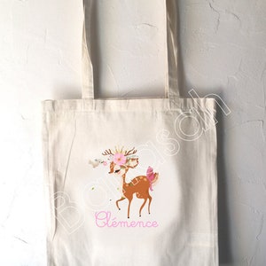 Tote Bag personnalisé pour Enfant, tote bag école, sac de toile cabas, sac à doudou, sac pour habits enfant, tote bag crêche, licorne
