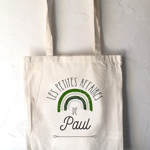 Tote Bag personnalisé pour Enfant, tote bag école, sac de toile cabas, sac à doudou, sac habits enfant, tote bag crêche, rentrée scolaire