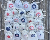 Eternal Advent Calendar, 24 pooches, made of raw-looking cotton fabric Traditional - magical countdown, christmas countdown
