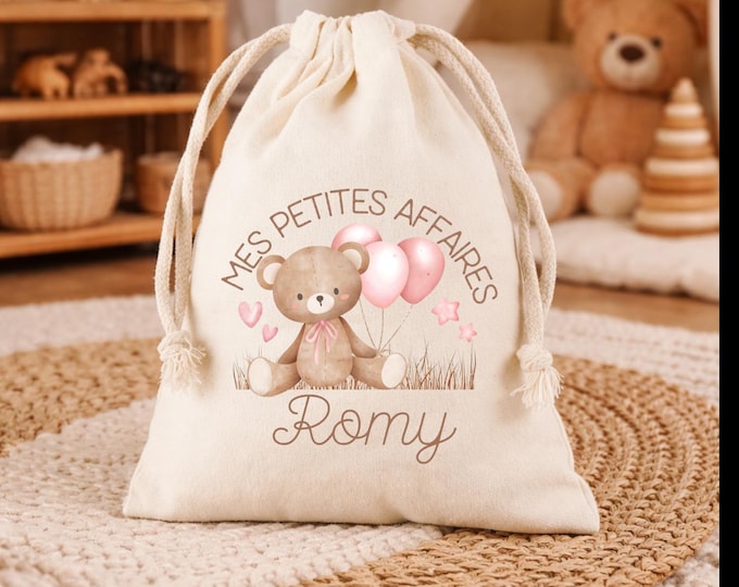Personalized children's bag – Backpack / Drawstring bag / Tote bag – Personalized with name – Gift for newborn / nursery / preschool
