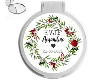 Custom pocket mirror for EVJF, bachelorette party, bridesmaid, witness ...