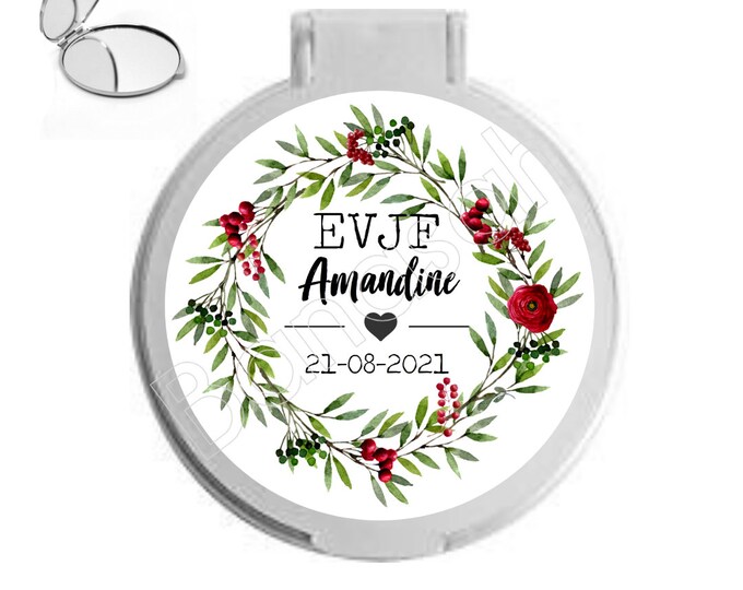 Custom pocket mirror for EVJF, bachelorette party, bridesmaid, witness ...