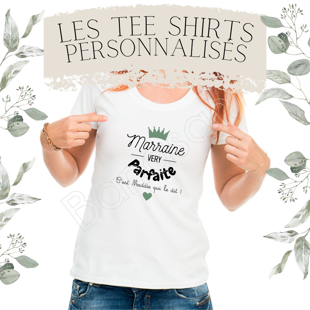 Personalized cotton t shirt for Godmother other family favorites