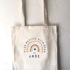 Tote Bag personnalisé pour Enfant, tote bag école, sac de toile cabas, sac à doudou, sac pour habits enfant, tote bag crêche