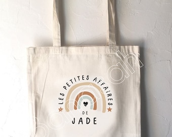 Tote Bag personnalisé pour Enfant, tote bag école, sac de toile cabas, sac à doudou, sac pour habits enfant, tote bag crêche