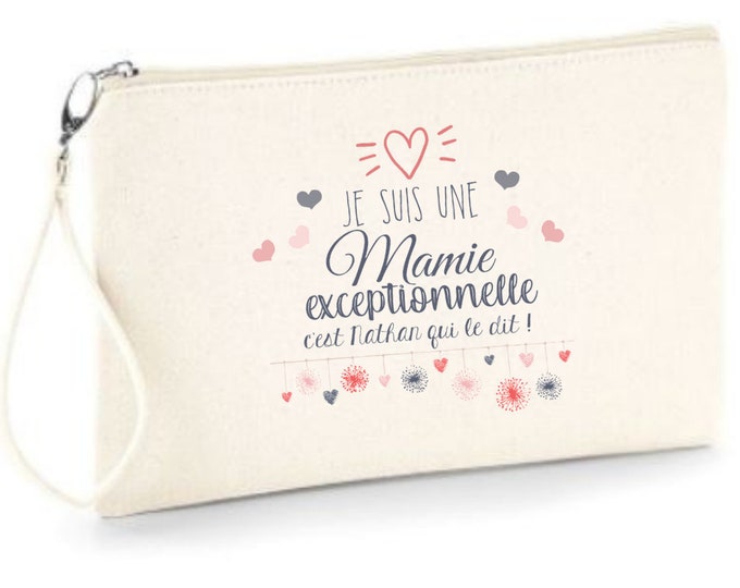 Personalized zipped pouch "I am an exceptional Grandma..."! Fast shipping, also available for Grandma, Mom, Godmother, Mistress