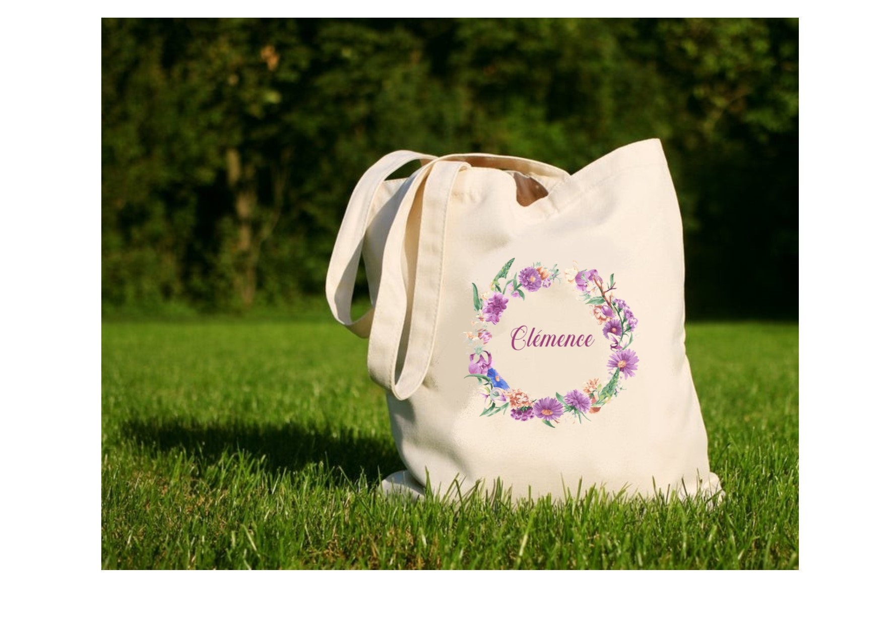 canvas tote bag with name