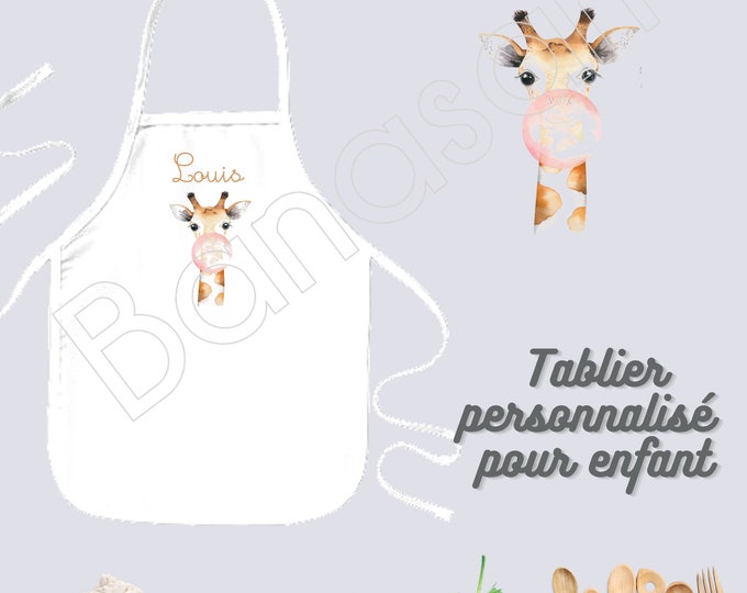 Customizable kitchen apron for child / Junior, Personalized birthday gift idea, original Christmas, apron for little chef