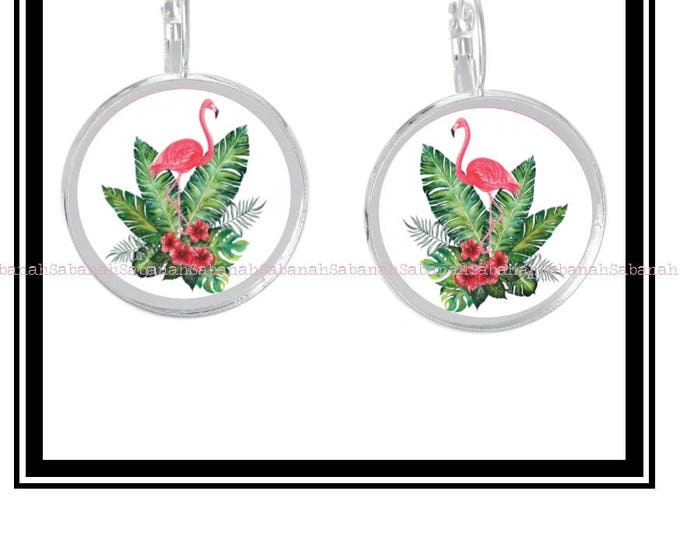 "A Tropical pink Flamingo" earrings