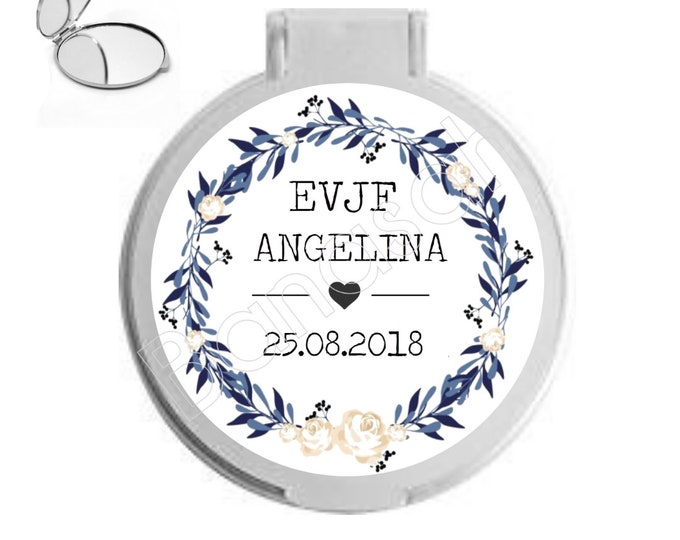 Custom pocket mirror for EVJF, bachelorette party, bridesmaid, witness ...