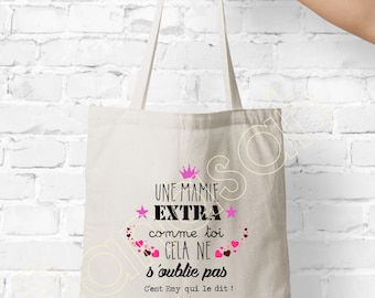 Tote custom bag, shopping bag, Available for Grandma, Mom, Godmother, Tata, Nanny, Mistress ...