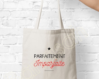 Tote bag "Perfectly Imperfect" shopping bag, Ideal as a practical and original gift