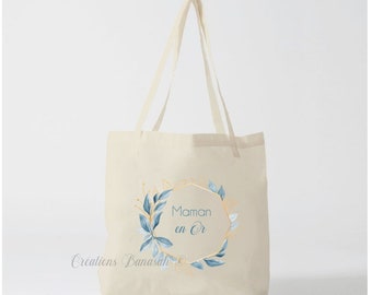 Tote bag "Mom in Gold" , tote bag, cotton canvas bag, color, canvas, gift, Possible for Grandma, Nanny, Mistress ...