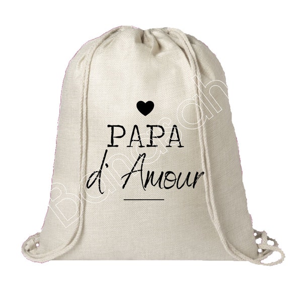 Sac à dos " Papa d'Amour" sac de shopping, Idéal en cadeau pratique et original Père
