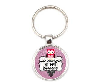 Key Ring "a super nice colleague" in metal, ideal for gift! gift nurse orderly nanny colleague director