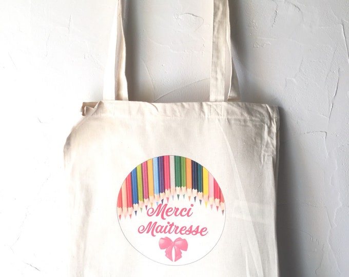 Tote Bag cotton personalized teacher gift!
