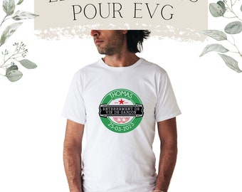 Personalized cotton t-shirt for EVG with first name! witness wedding gift Bachelor party