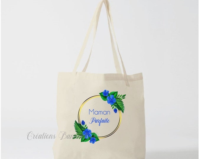 Tote bag "Perfect Mom" , tote bag, cotton canvas bag, color, canvas, gift, Possible for Grandma, Nanny, Mistress ...