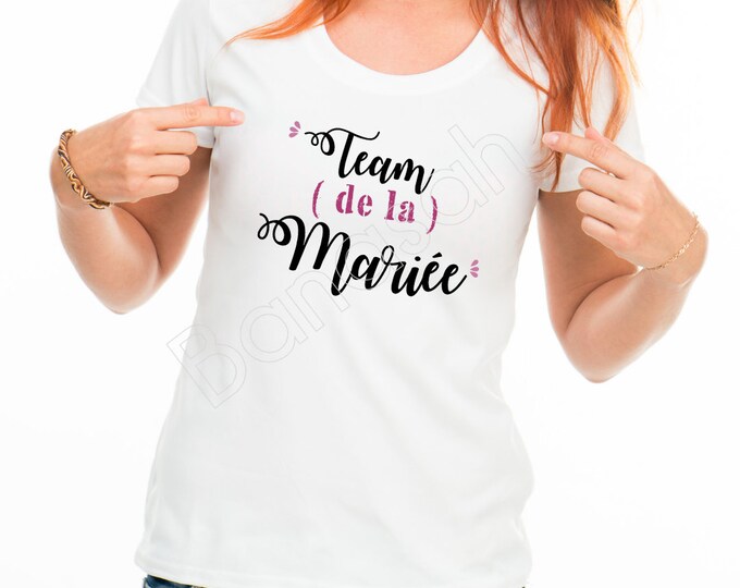 Personalized cotton t-shirt for bachelorette party "Team of the Bride"! witness gift wedding Bachelorette party