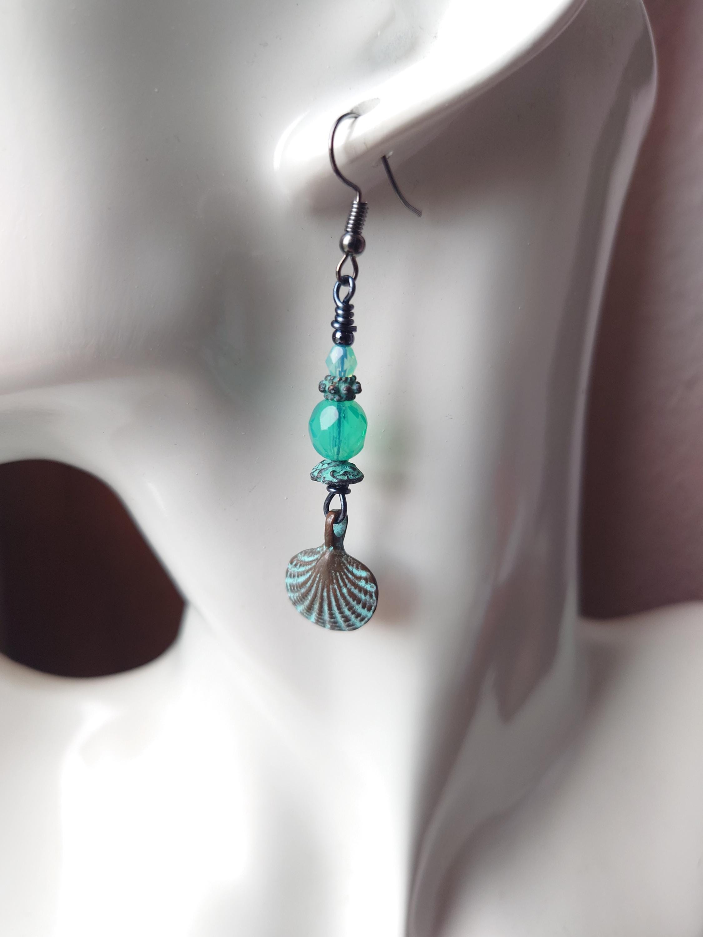 Funky Ocean Orecchini Pendenti A Tema Mare - Meduse, Conchiglie E Corallo In Acrilico, Regalo Per Amanti Della Spiaggia