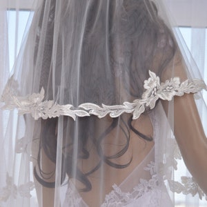 Sequin embroidered veil, Luxurious veil, Bridal Veil, Lace Wedding Veil,Wedding Veil,lace veil,Royal length.