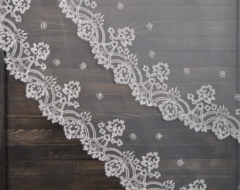 Velo da sposa a due strati lungo fino alla punta delle dita con velo.