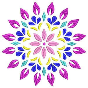 Design de broderie Mandala, 3 tailles, 6 formats. Design de yoga, fleur de vie, mandala brodé.