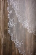 Veil in 2 layer,Embroidered Veil,Bridal Veil,Fingertip Veil, Elbow Veil, Cathedral Veil, Chapel Veil, Waltz length bridal veil. product logo