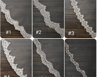 Macrame Lace Veil, Fingertip Lace Veil, Wedding Veil, Bridal Veil, Ivory Veil, Lace Veil.