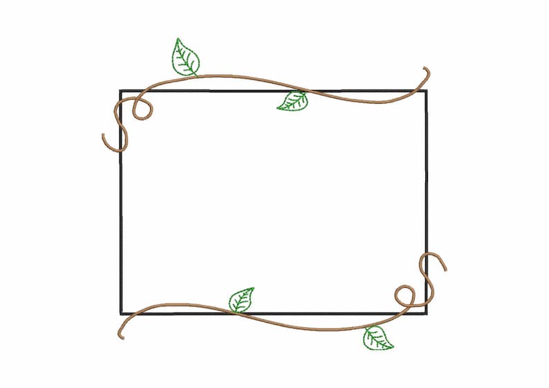 Frames and Borders Embroidery. Frame Embroidery Design 4 Etsy