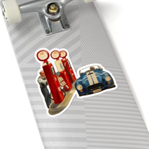 Hopper Tribute Kiss-Cut Stickers, Artistic Gas Station Sticker Set, Unique adhesive decals for laptop, Hydroflask, Water Bottle, Phone,