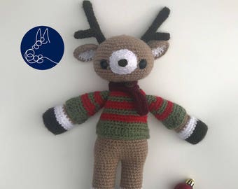 Rolfe The Reindeer - Christmas Amigurumi Crochet Pattern