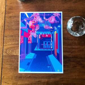 Shinjuku Side Street Print Digital Painting By Masha Etsy