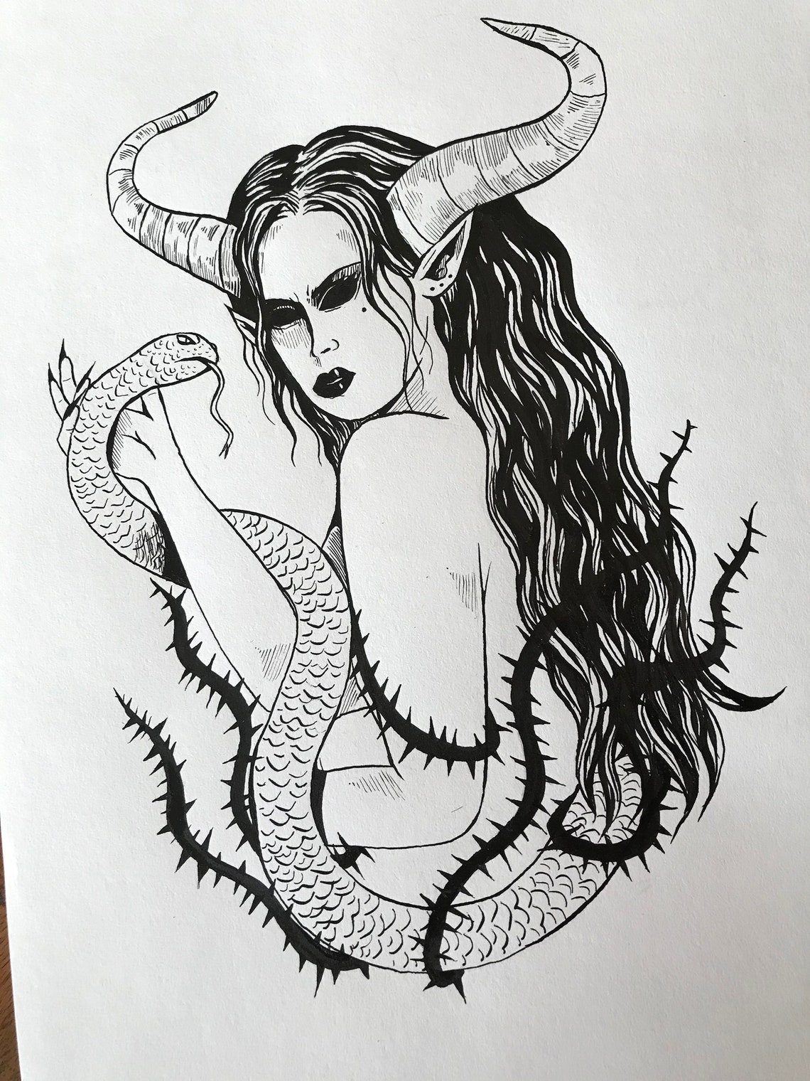 A4 Original Lilith Illustration Etsy