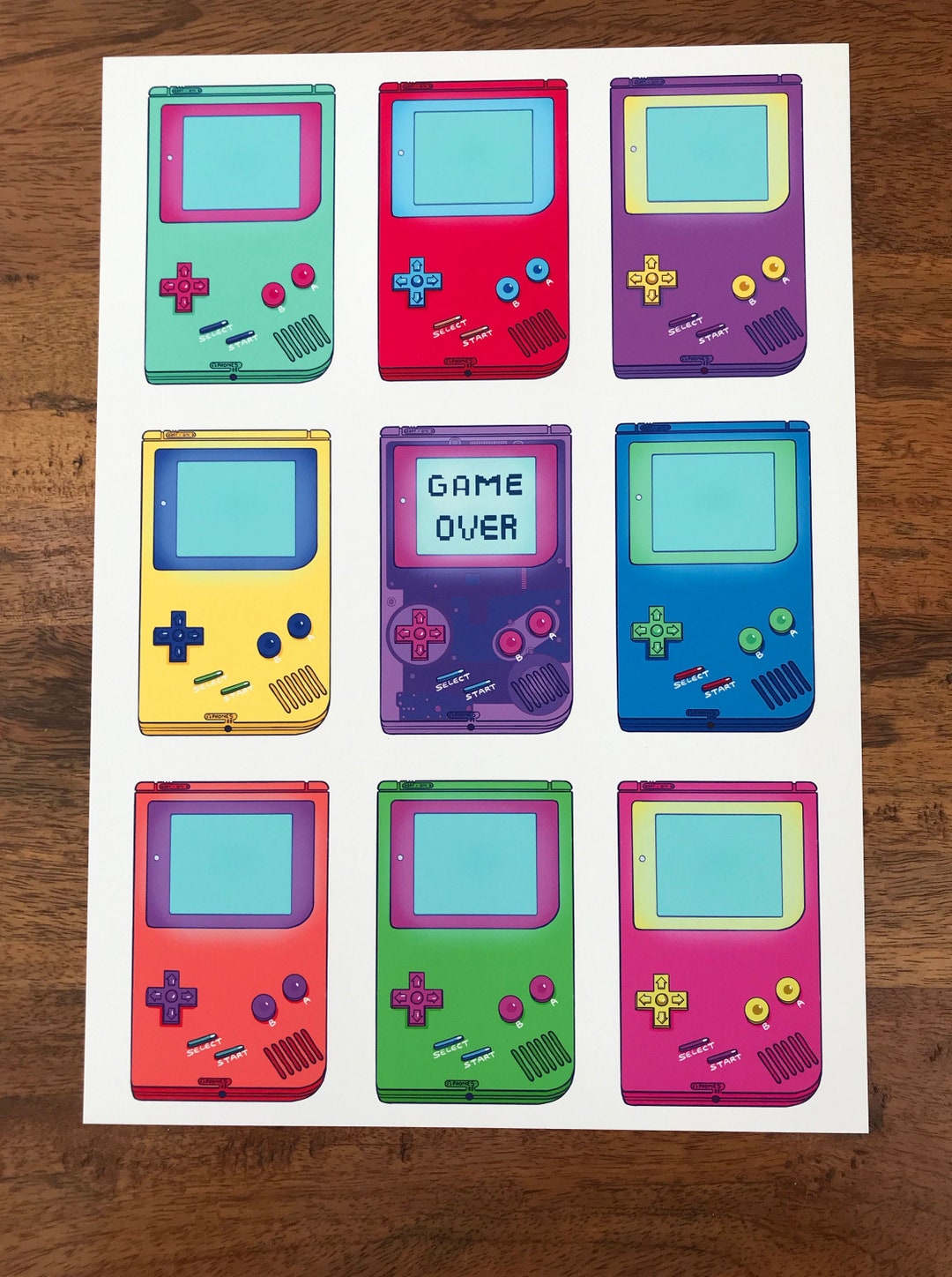 A4 Gameboy Inspired Print - Etsy