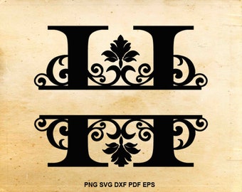 Download Split monogram | Etsy