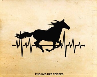 Download Horse heartbeat svg | Etsy