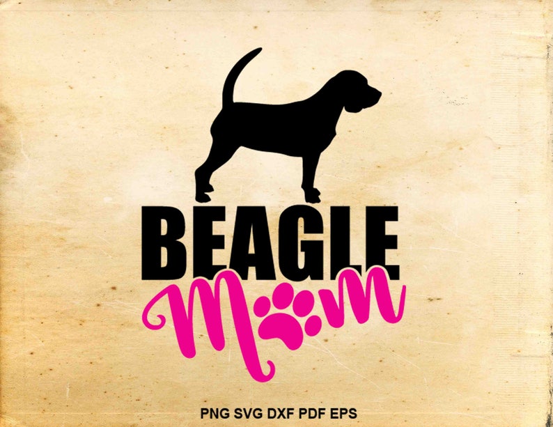 Beagle mom svg Beagle svg silhouette Iron on designs Beagle | Etsy