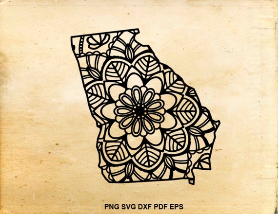 Download Georgia State Svg Georgia Zentangle Svg Iron On Designs Etsy