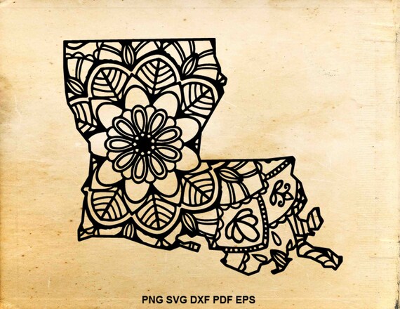 Download Louisiana State Svg Louisiana Zentangle Svg Iron On Designs Etsy