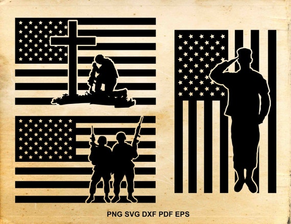 Download Fallen soldier svg file American flag 4th of july clipart ...
