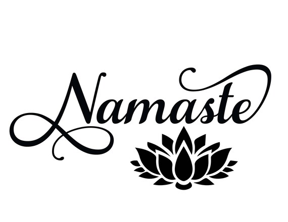 Download Namaste Svg Lotus Flower Yoga Svg Cut Files For Silhouette Etsy